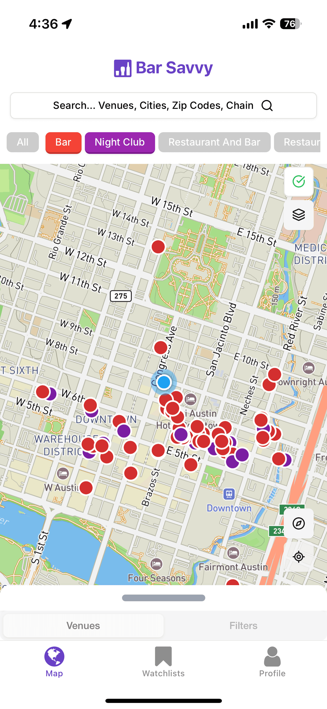 Mobile map view